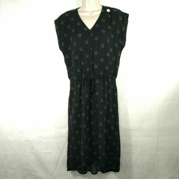 WeLoveFine Overwatch Logo Dress Size XL Allover Print Cosplay Costume Comicon - Picture 2 of 8